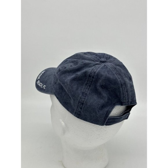 Free Style Hat Womens Adjustable Blue Miami Beach Florida Hook And Loop Golf Cap - Picture 4 of 8